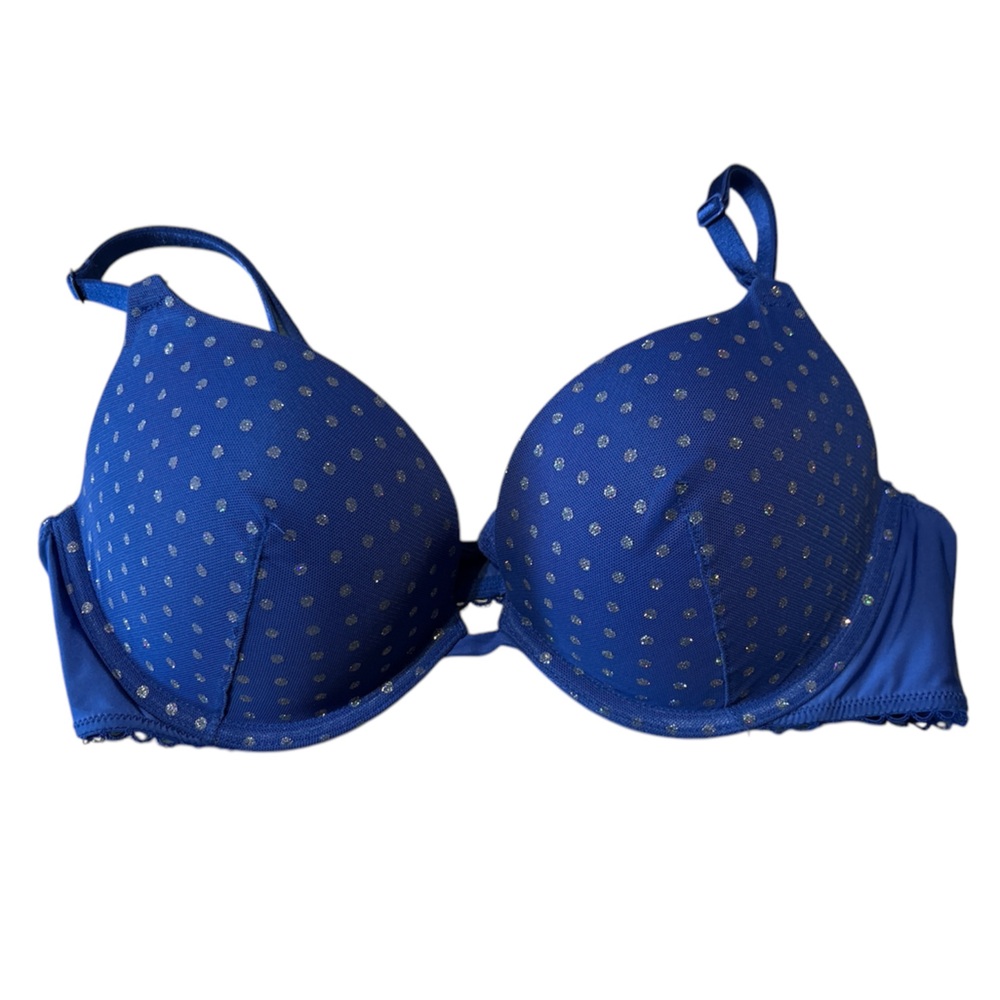 Blue Polka Dot Bra